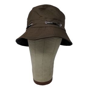 Brown Sport Bucket Hat Cap 100% Polyester Outdoors Hiking Size ?